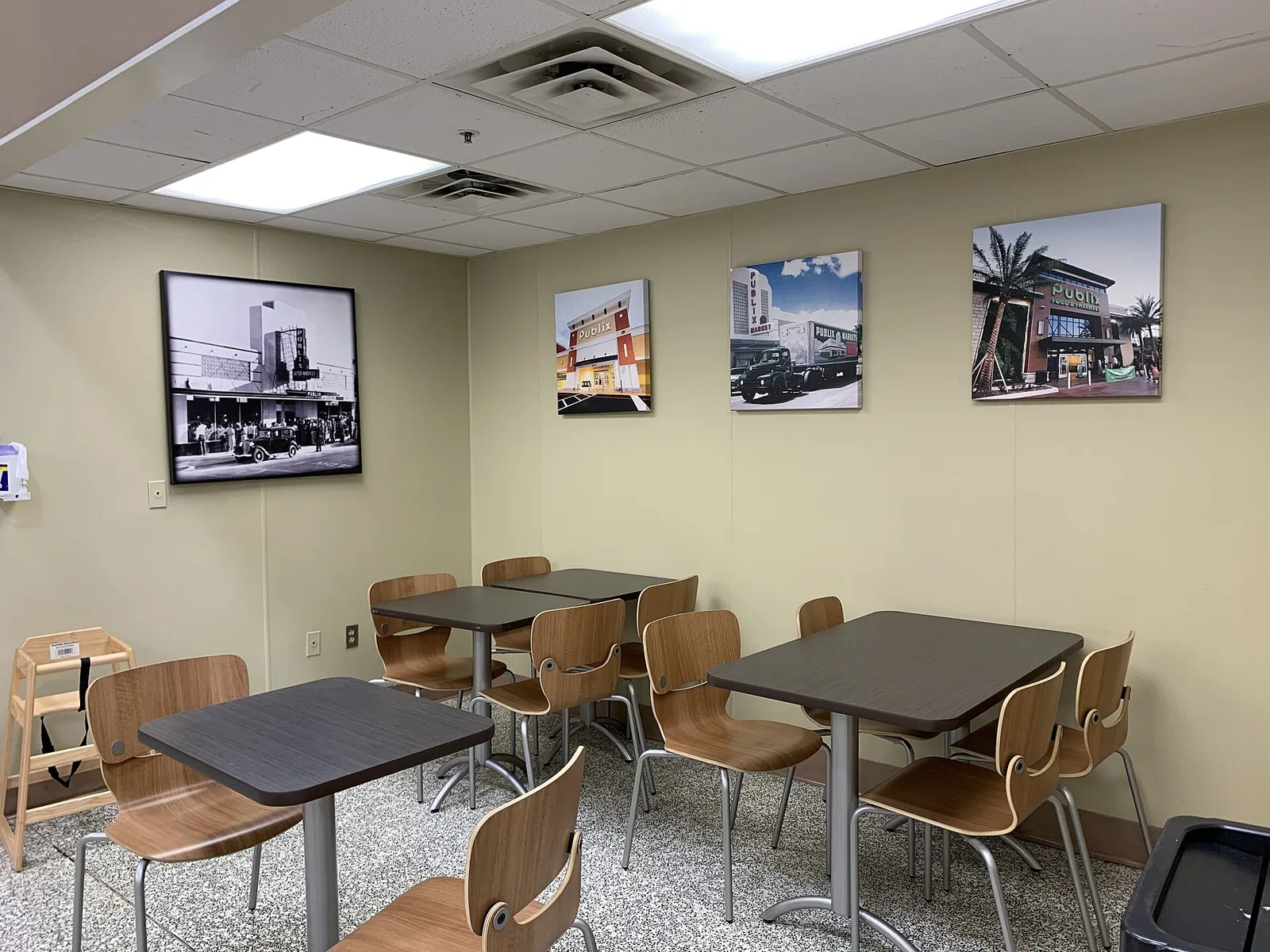 The seating area inside a Publix supermarket in Davie.