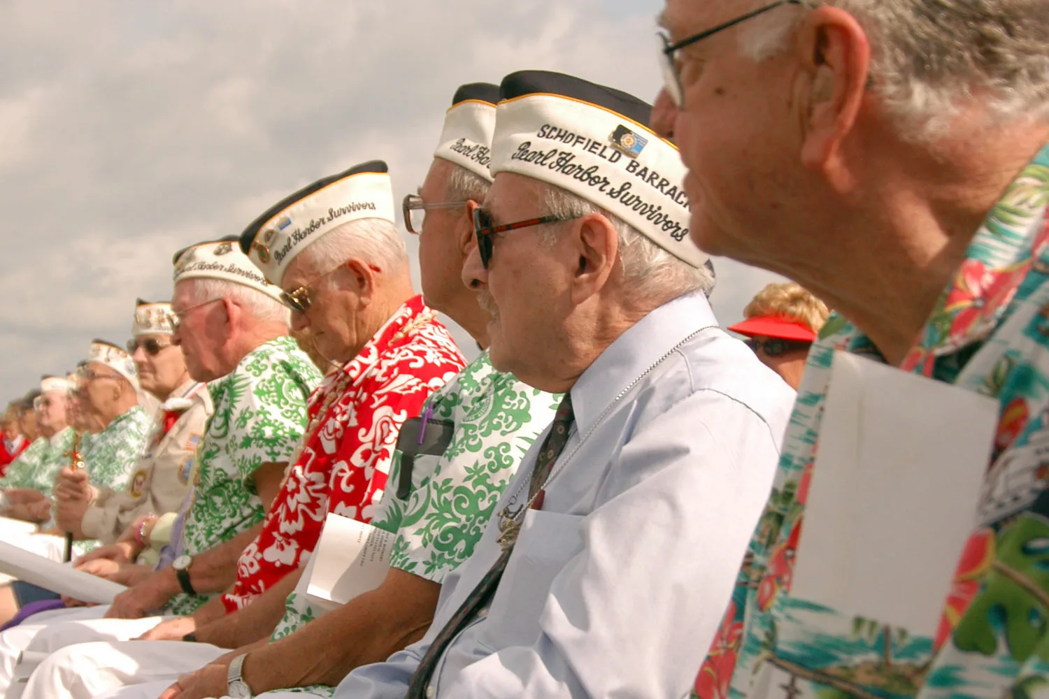 Pearl Harbor survivors at a remembrance ceremony at Port Everglades, Broward County.